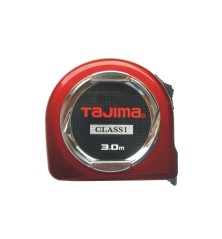 Miara zwijana stalowa z blokadą czerwona TAJIMA HI-LOCK I klasa dokładności 25 mm x 5 m