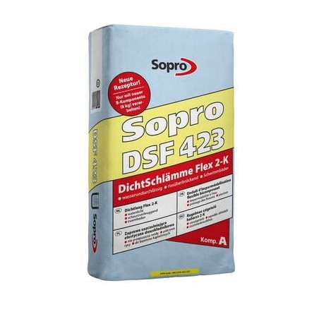 Elastyczna zaprawa uszczelniająca SOPRO DSF 423 dwuskładnikowa 24 kg